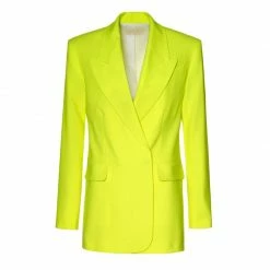 Discount 👍 Blair Laser Yellow Oversized Blazer By Aggi 🌟