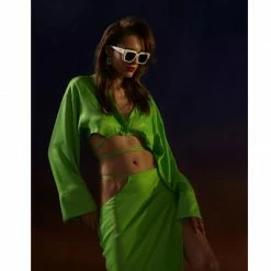 Coupon ❤️ Lauren Green Flash Blouse By Aggi 👍 -Cheap Aggi Store ax3ikusbp2ncfwwhzcyx