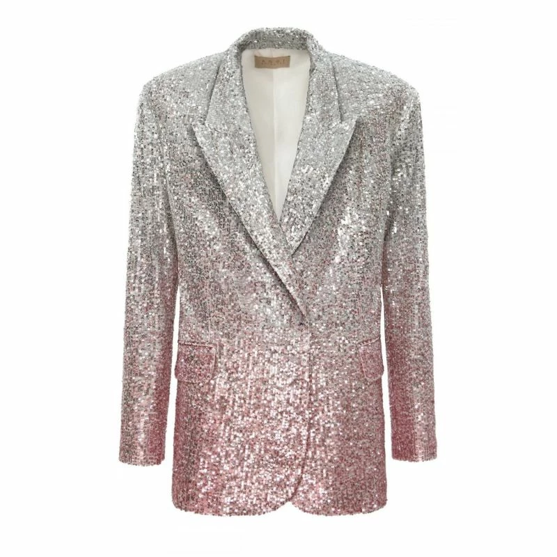 Best Pirce 🌟 Sequin Blazer Gioia Silver Peony By Aggi ✨ 3 Best Pirce 🌟 Sequin Blazer Gioia Silver Peony By Aggi ✨