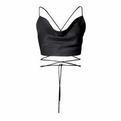 Best deal ⭐ Lucia Glossy Black Top By Aggi 😀