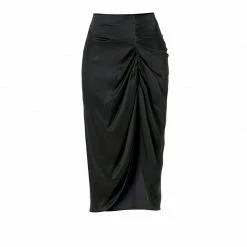 Cheap ⌛ Katy Glossy Black 👗 Skirt By Aggi ⭐