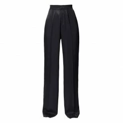 Cheapest ❤️ Jessie Satin Glossy Black Trousers By Aggi 🧨