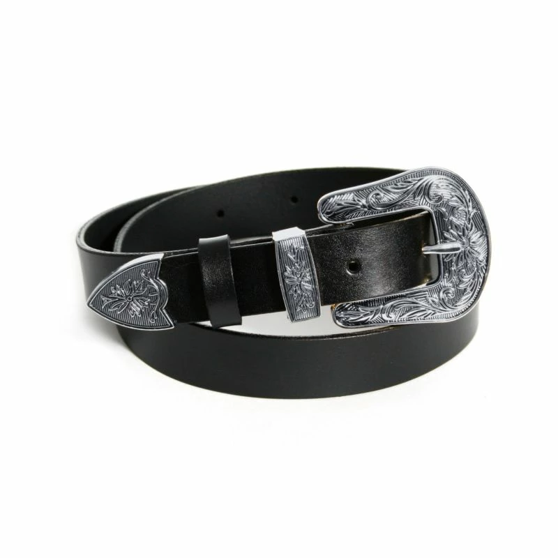Best deal ๐ฅ Black Leather Belt With One Silver Ornament Buckle By Aggi ๐ 3 Best deal ๐ฅ Black Leather Belt With One Silver Ornament Buckle By Aggi ๐