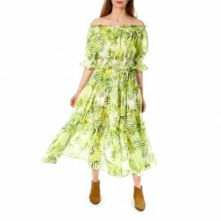 Budget ✔️ Taja White-Lime 👗 Dress By Aggi 😉 -Cheap Aggi Store kigvzwt77n2srny3io9b