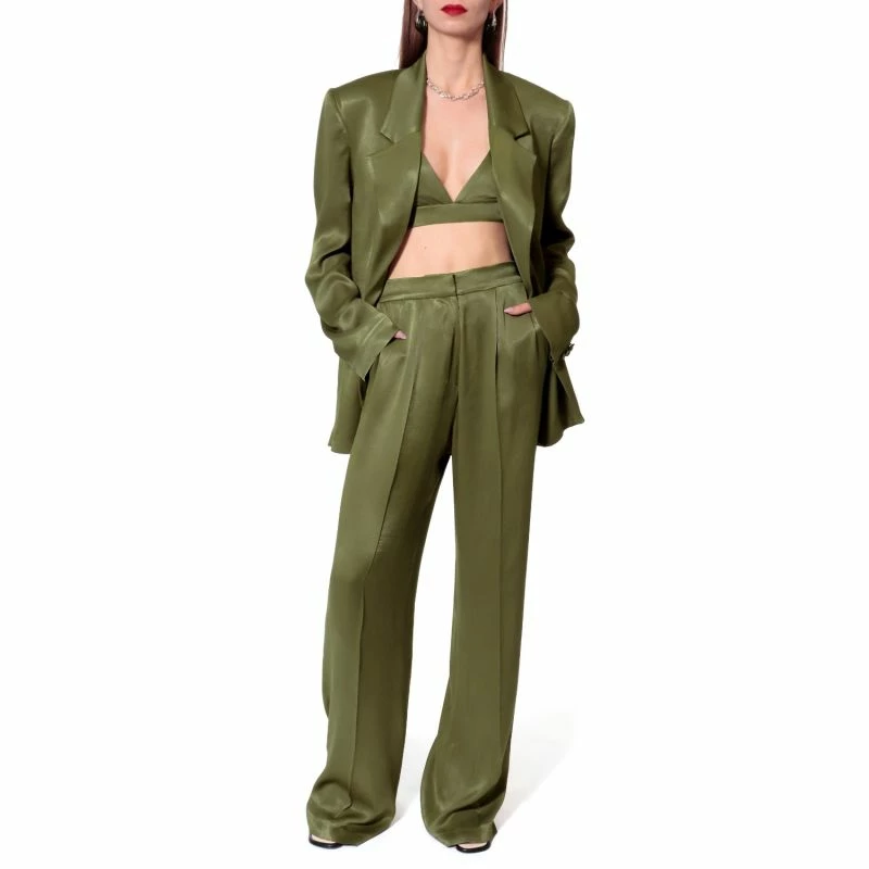 Flash Sale ✔️ Bellamy Satin Olive Branch Blazer By Aggi 👏 5 Flash Sale ✔️ Bellamy Satin Olive Branch Blazer By Aggi 👏 - Image 3