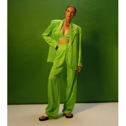 Deals 👍 Bellamy Satin Green Flash Blazer By Aggi ❤️ -Cheap Aggi Store unj9kd5tfhf6s7hencke