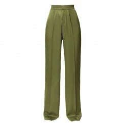 Coupon 🔔 Jessie Satin Olive Brach Trousers By Aggi 🎉
