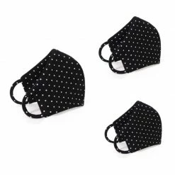 Brand new 👏 Set Of 3 Face Masks Polka Dots Black By Aggi 🧨
