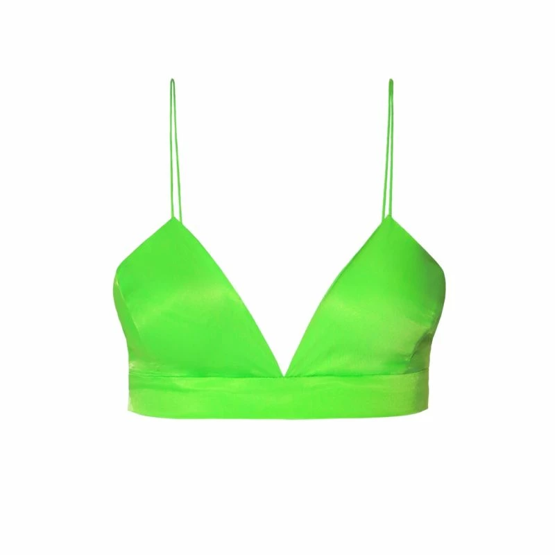 Flash Sale ❤️ Asha Satin Green Flash Bralette Top By Aggi 🤩 3 Flash Sale ❤️ Asha Satin Green Flash Bralette Top By Aggi 🤩